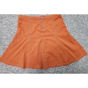 GAIAM Orange Skirt small Snap Zip Short Women's A-line‎ 32x20